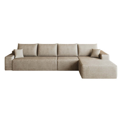 Canapé modulaire Cloud avec méridienne en L, aucun assemblage requis