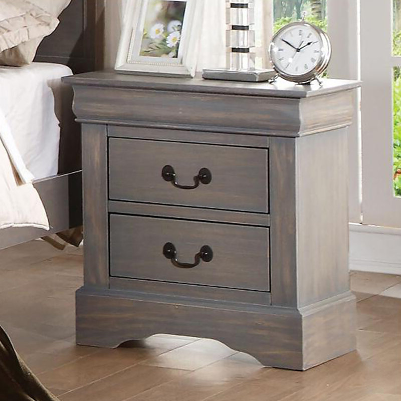 22'' W Nightstand, Antique Gray
