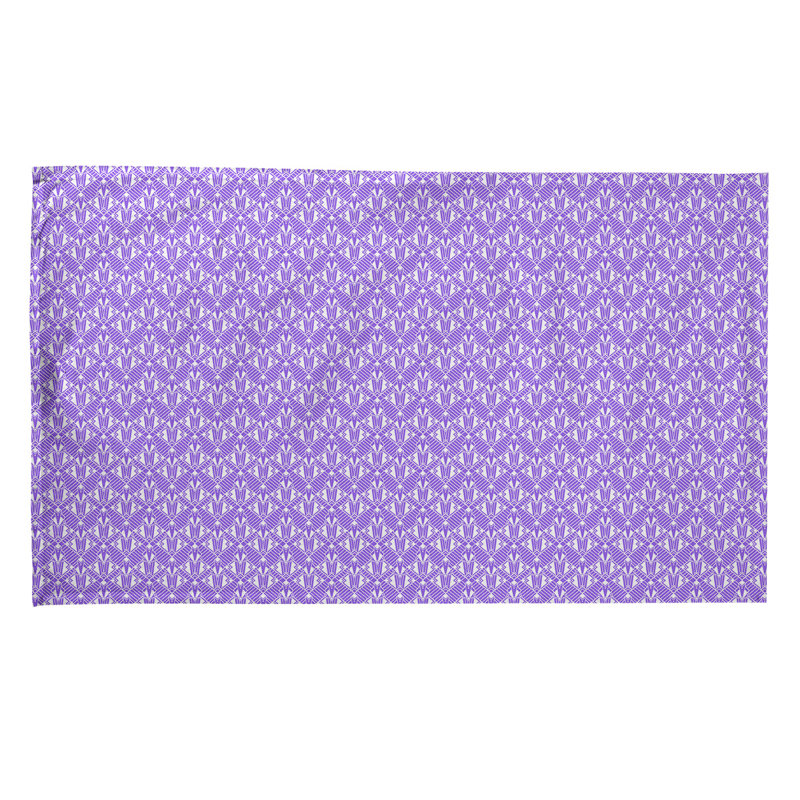 Serviette de thé art déco de substitution, Sergé de coton, Violet