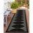 Geometric Black/Ivory Easy-Care Jute-Style Indoor/Outdoor Flat Woven Area Rug-472426825-483164751