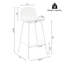 Tabouret de comptoir en polyuréthane à dossier bas H 26 po Botyo-894026193-895150712