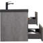 Meuble-lavabo flottant 36 po avec lavabo, meuble-lavabo mural avec lavabo à quartz noir et tiroirs
