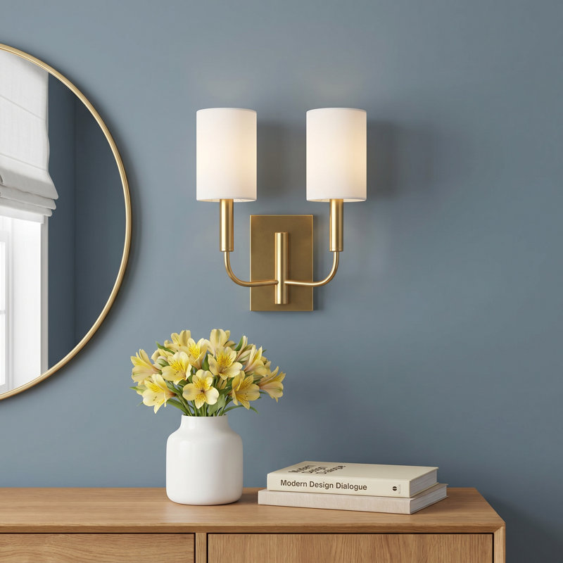 Tedder Candle Wall Light, Polished Nickel