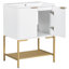 Meuble-lavabo blanc avec tablette Buldan