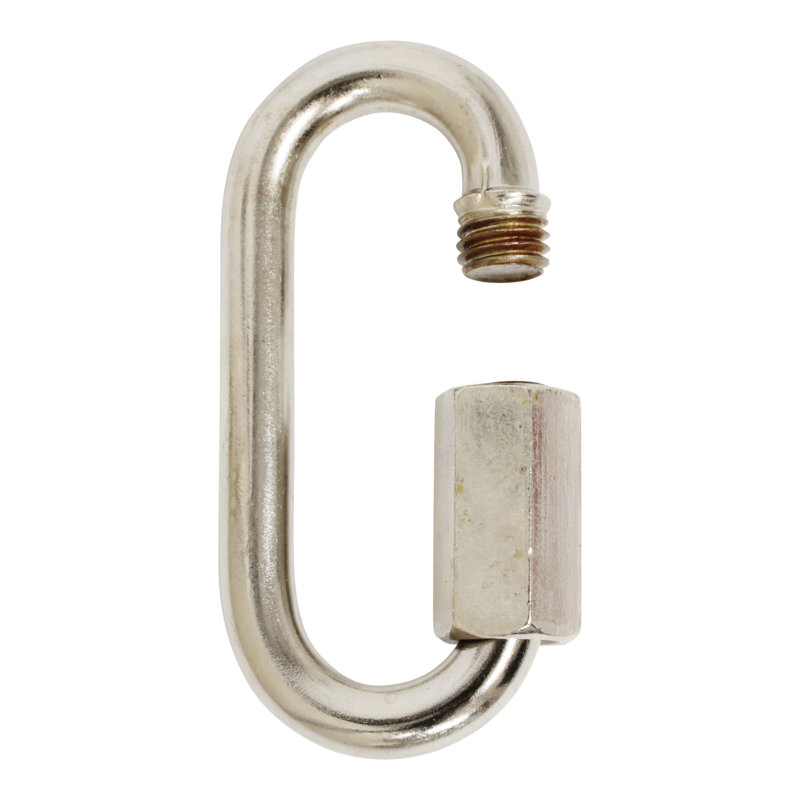 Verrouillage à vis fileté (2 pièces), H 2,56 po x l 1,22 po x P 0,28 po, Argent clair