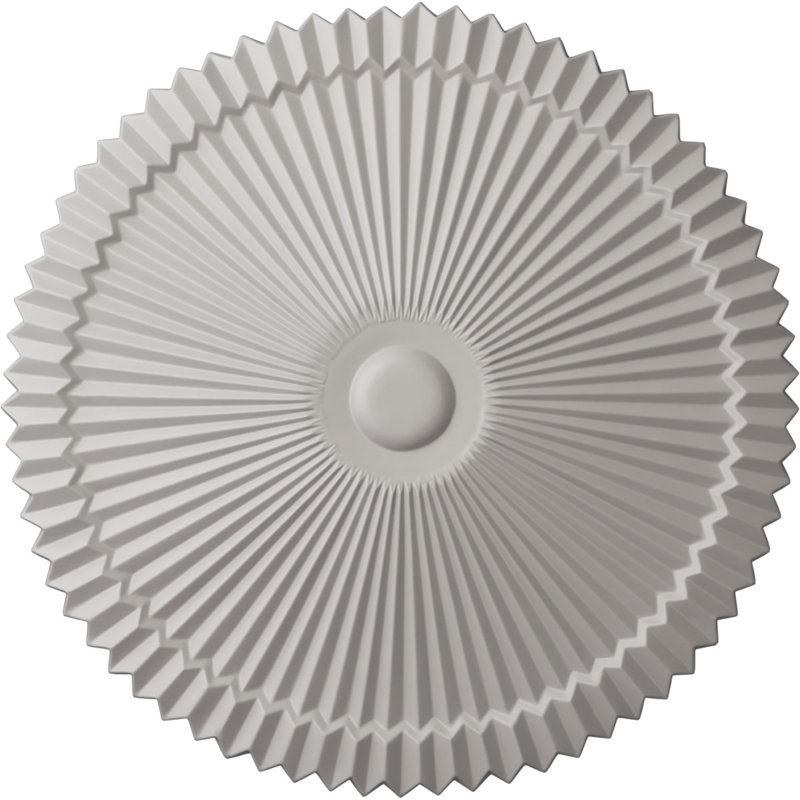 Médaillon de plafond Endurathane Shakuras, 24 po x P 3 po (convient aux auvents jusqu'à 5 po), fini blanc ultra pur peint à la main