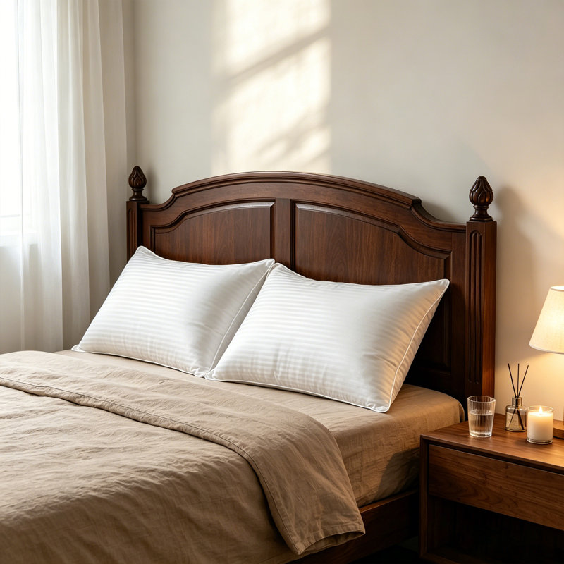 Oreiller très grand en satin de coton avec housse rafraîchissante Hotel Quality , Très grand lit