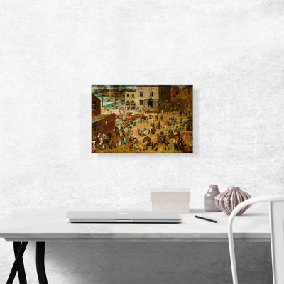 "Jeu d'enfant" par Peter Bruegel l'Ancien, reproduction d'art sur toile tendue