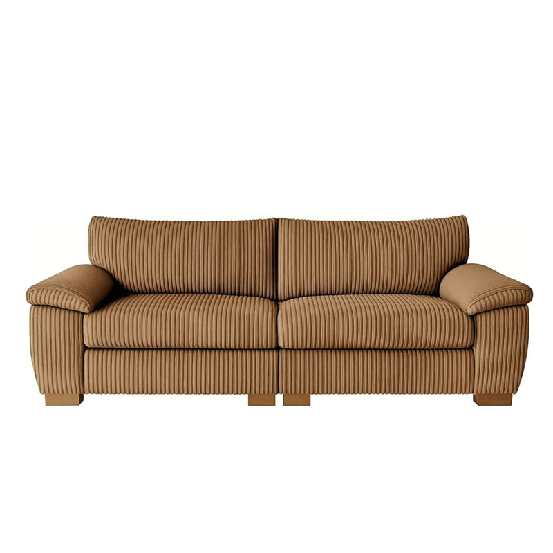 3 Seater Corduroy Sofa, Beige