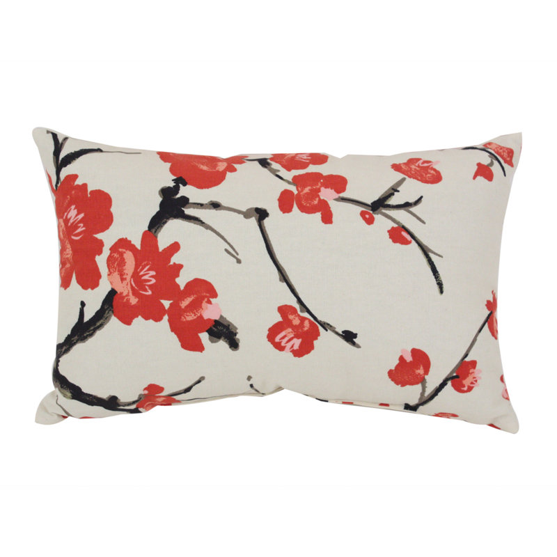 Flowering Floral Reversible Throw Pillow