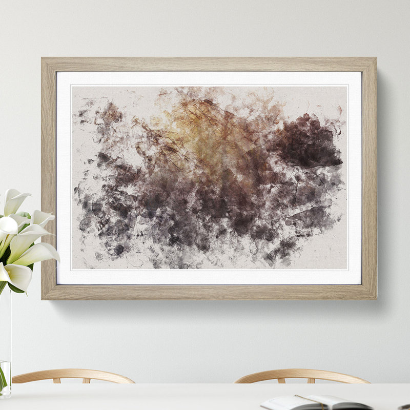 Sunlight Forest Vol.1 Watercolour - Framed Print, 36cm H x 48cm W x 2cm D, Oak
