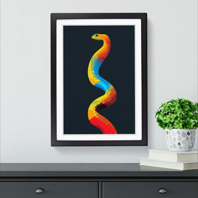 Python Minimalism Art - Framed Print