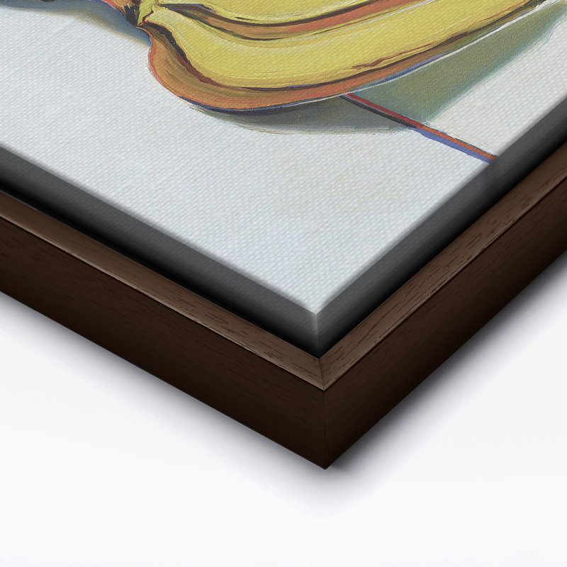 Banana Oil Painting, 24"H x 32"W, Canvas, Brown Framed