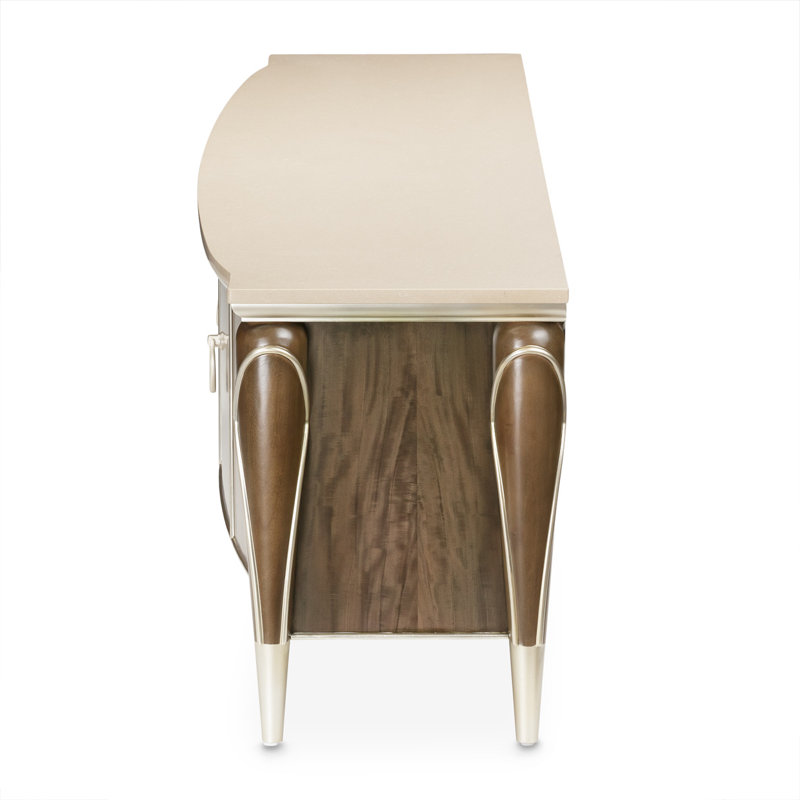 Villa Cherie Media Cabinet, Hazelnut/Chardonnay/Ivory