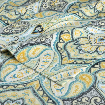 Pointehaven 180 GSM Brushed Cotton Flannel Pillow Cases King Henna Paisley
