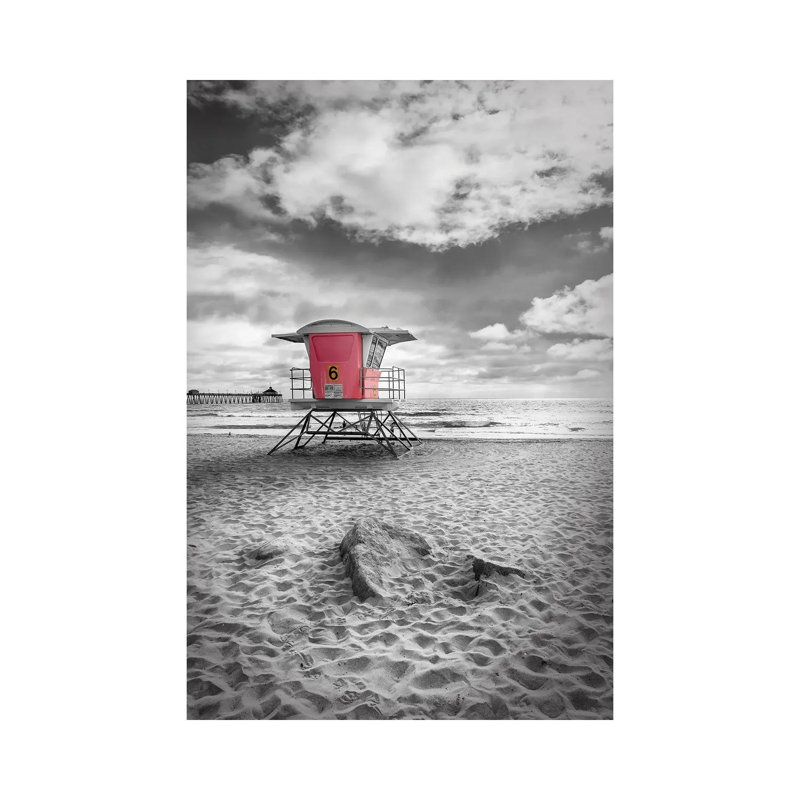 San Diego Imperial Beach | Colorkey by Melanie Viola - Wrapped Canvas Print, 20.32 cm H x 30.48 cm W