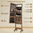 Led Mirror Jewelry Cabinet With 20 Led Lights Full-length Mirror Adjustable Angles-2010056678