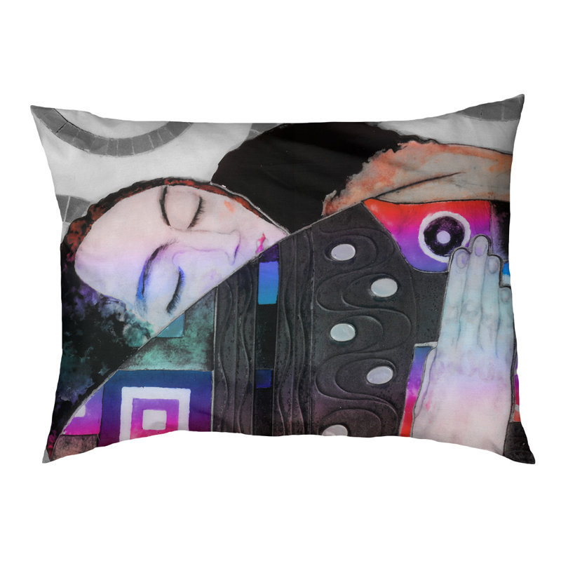 Coussin Carlile, Petit (L 29,5 po x l 19,5 po), Rouge / bleu / noir