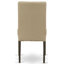 Ensemble de table et chaises de cuisine 7 pièces comprenant une table de salle à manger rectangulaire avec piédestal et 6 chaises parsons en tissu brun, Cappuccino
