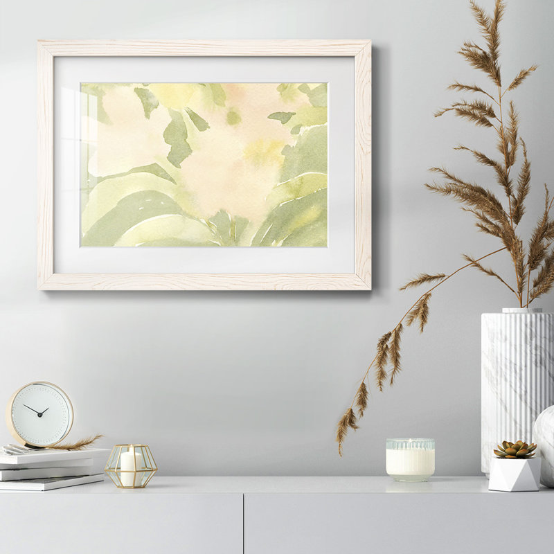 " Verdant Floral Abstract II ", Blanc, H 28 po x l 42 po x P 1,5 po