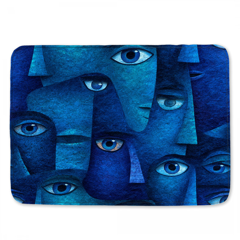 Tapis de bain abstrait, 24in W x 17in L