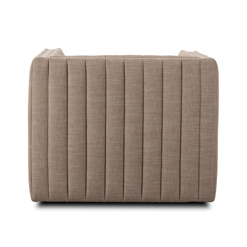 Augustine Swivel Armchair, Crypton Nomad Taupe Polyester Blend