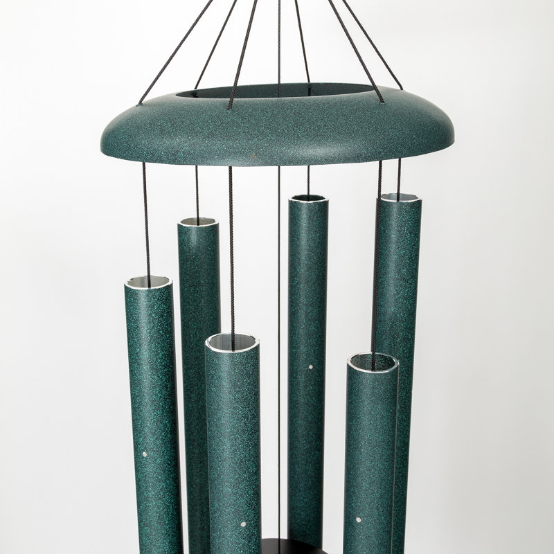 Green Aluminum 56" Wind Chime for Patio and Garden