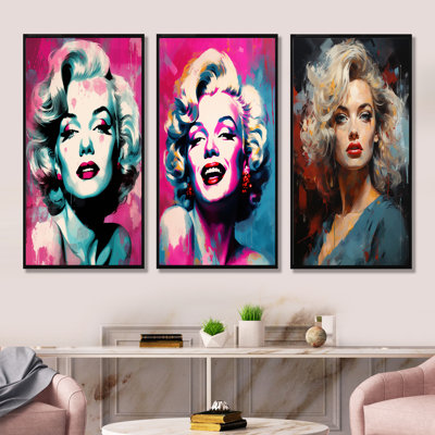 Magenta Monroe Popart Portrait