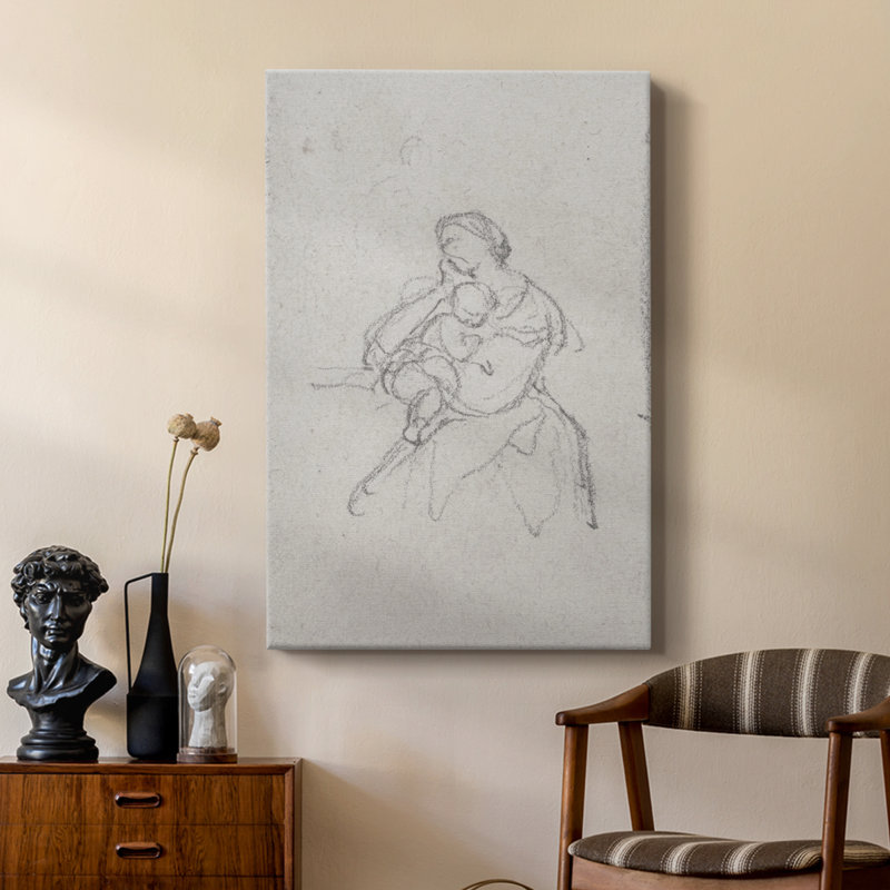 Croquis rétro Lxxv - galerie Cavas sur mesure, H 48 po x l 32 po