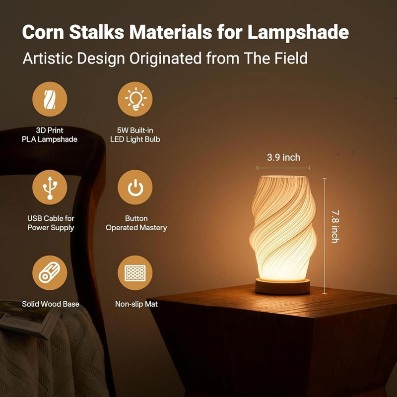 Bedroom Button Controlled Desk Lamp