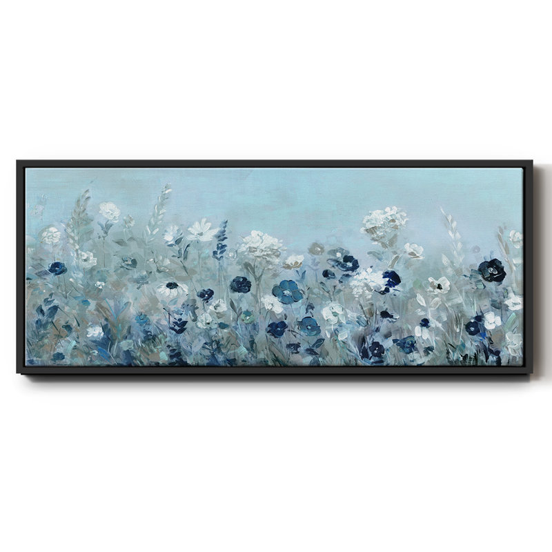 Teal Light Garden- Framed Canvas