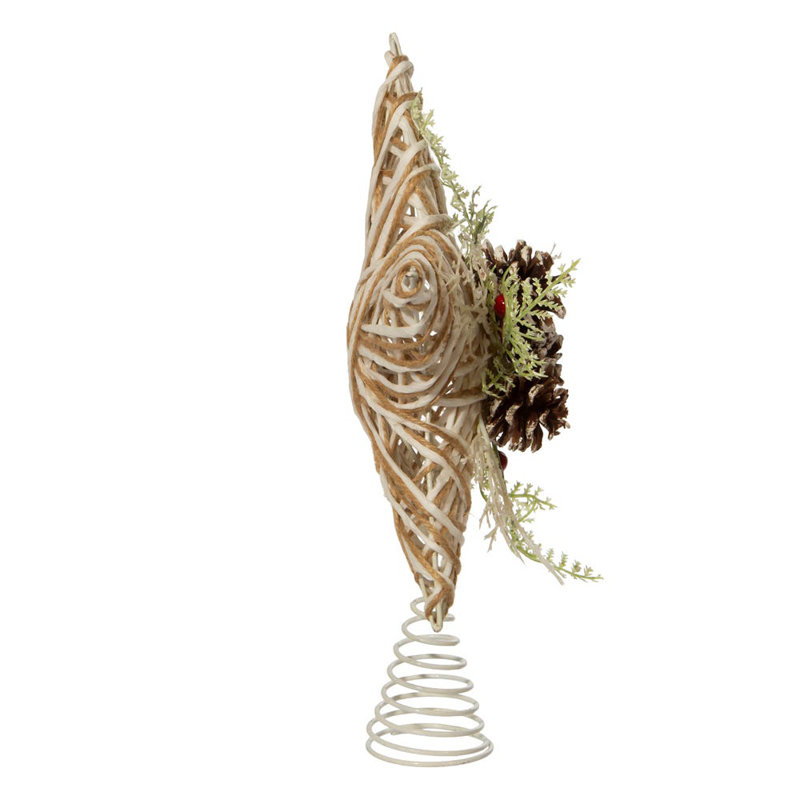 Couronne de styromousse baies et poinsettias