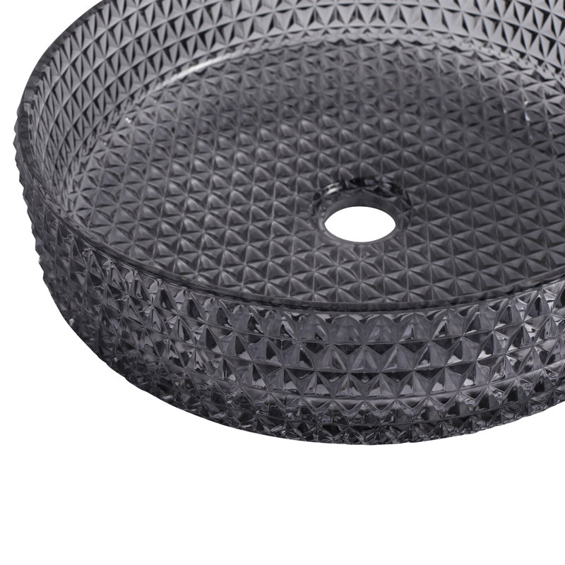 Rosefray 15.55'' Glass Circular Bathroom Sink