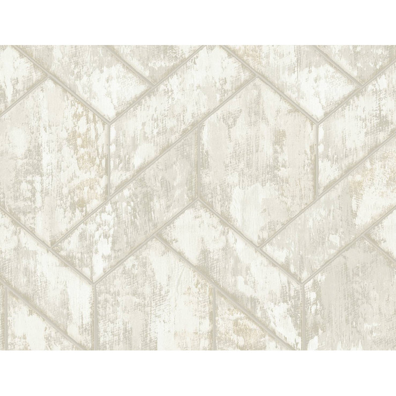 Papier peint géométrique Latoyer, Champagne métallique