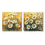Jaune et blanc, marguerites d'été, fleurs, explosion III - marguerites, art mural - ensemble de 2 décorations murales traditionnelles-388657954-388657979-388657980