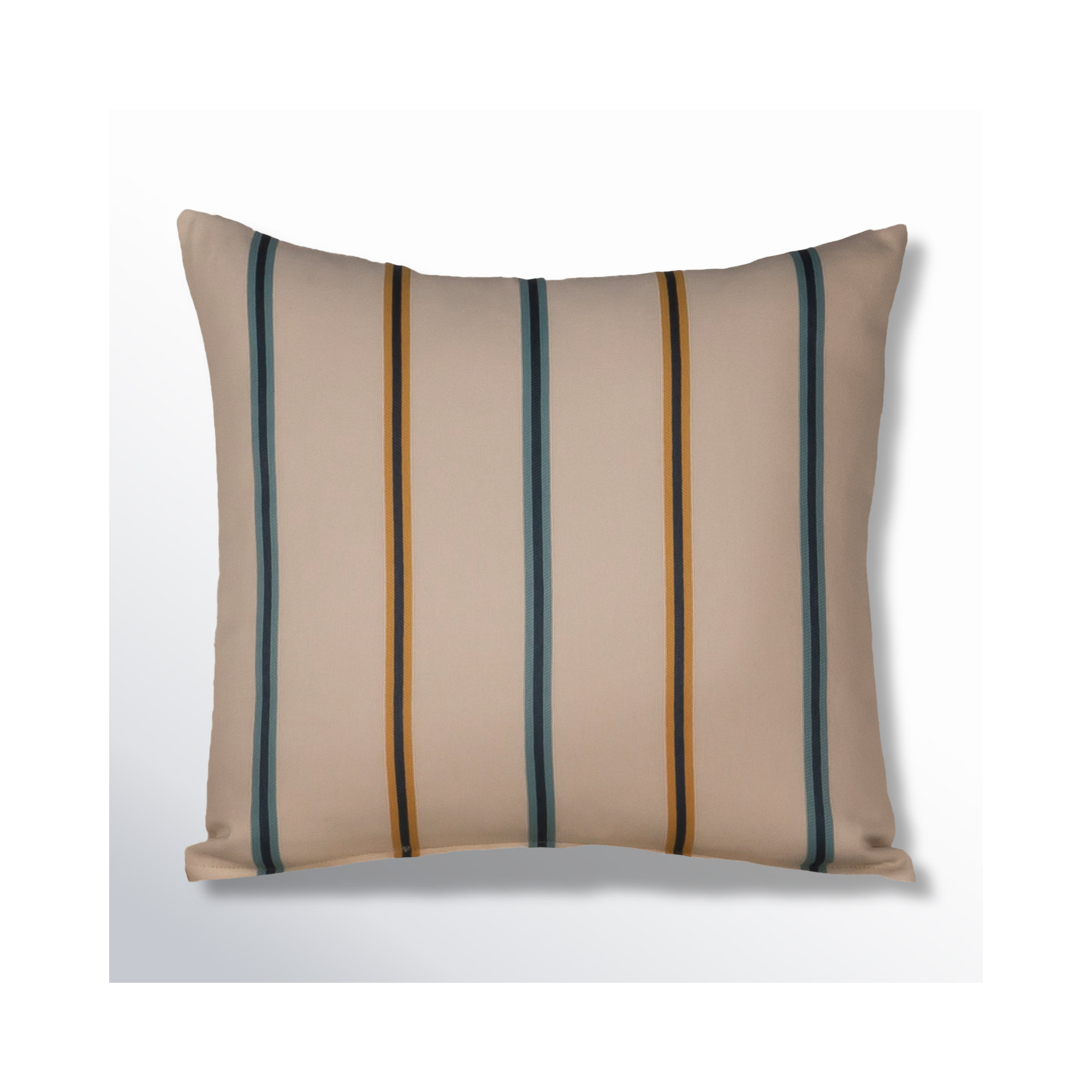 Maurine Striped Throw Pillow, Square 22", Yellow