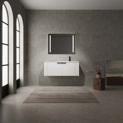 Ensemble de meuble-lavabo pour salle de bain 48 po pour grand espace, ensemble d'armoires de salle de bain moderne, ensemble d'armoires de salle de bain
