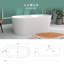 Baignoire de trempage autoportante à surface solide L 63 po x l 63 po