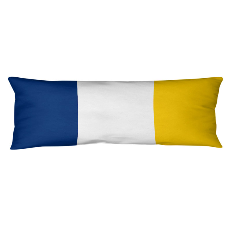 Polyester Medium Pillow, Dark Blue/Yellow, Achilles Football