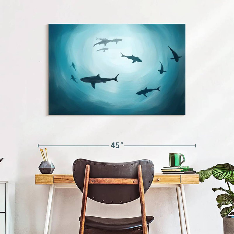 Shark Silhouette, 26" H x 39" W