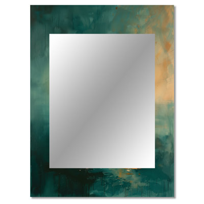 Blue yellow Oil Rigs in Gulf of Mexico - Oil Rig Decorative Mirror, Traditional Wall Mirror, Printed Metal Art