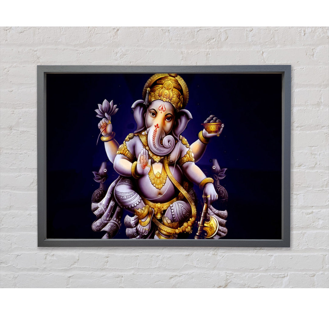 Hindu Ganesh - Einzelner Bilderrahmen Kunstdrucke auf Leinwand