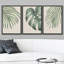 «Minimal Botanical Green Tropical Island Monstera Palm Tree Leaves», reproduction d'art sur toile 3 pièces-87392680-87392682-119398214