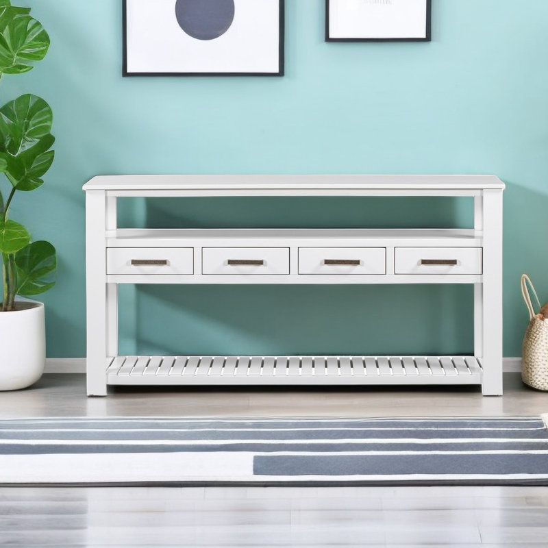 Console avec 4 tiroirs et 2 tablettes