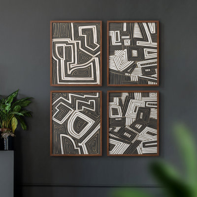 «Abstract Maze I», reproduction encadrée