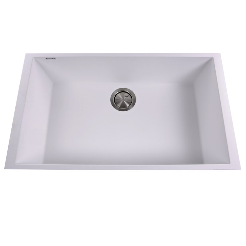 Plymouth 30'' L Single Basin Kitchen Sink, White
