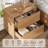 Modern 2-Drawer Nightstand with Rounded Corners and Spacious Storage-1245831634