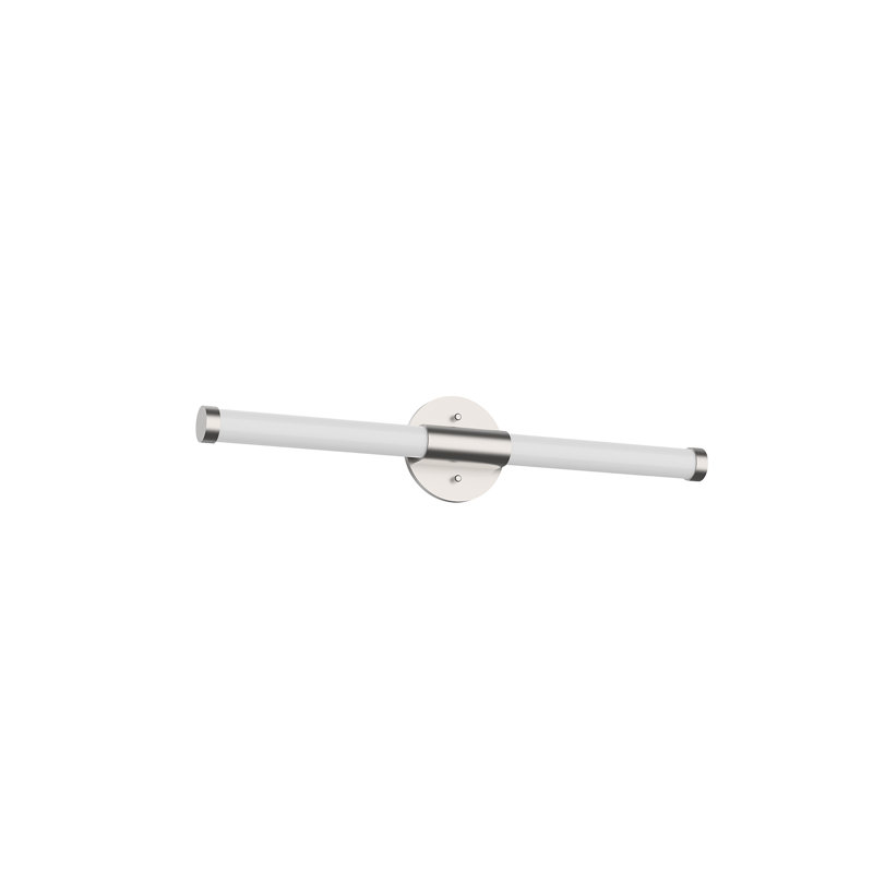 Akari 1 - Light LED Bath Bar, Brushed Nickel, 1.5" H x 35.5" W x 2.25" D