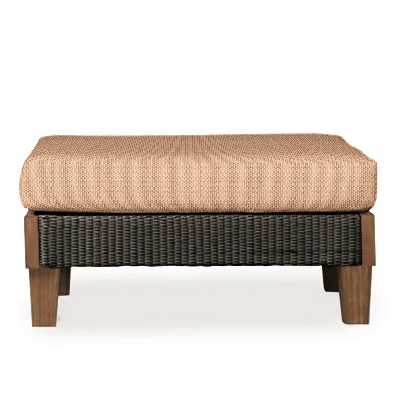Catalina Outdoor Ottoman, Canvas Black Sunbrella® Canvas, Mink