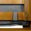 Lit de jour double d'extérieur en bois d'acacia avec coussins hydrofuges Quendor-129390879